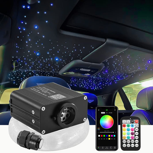 16W Smart Twinkle RGBW Rolls Royce Stars in Headliner | SanliLED.shop 