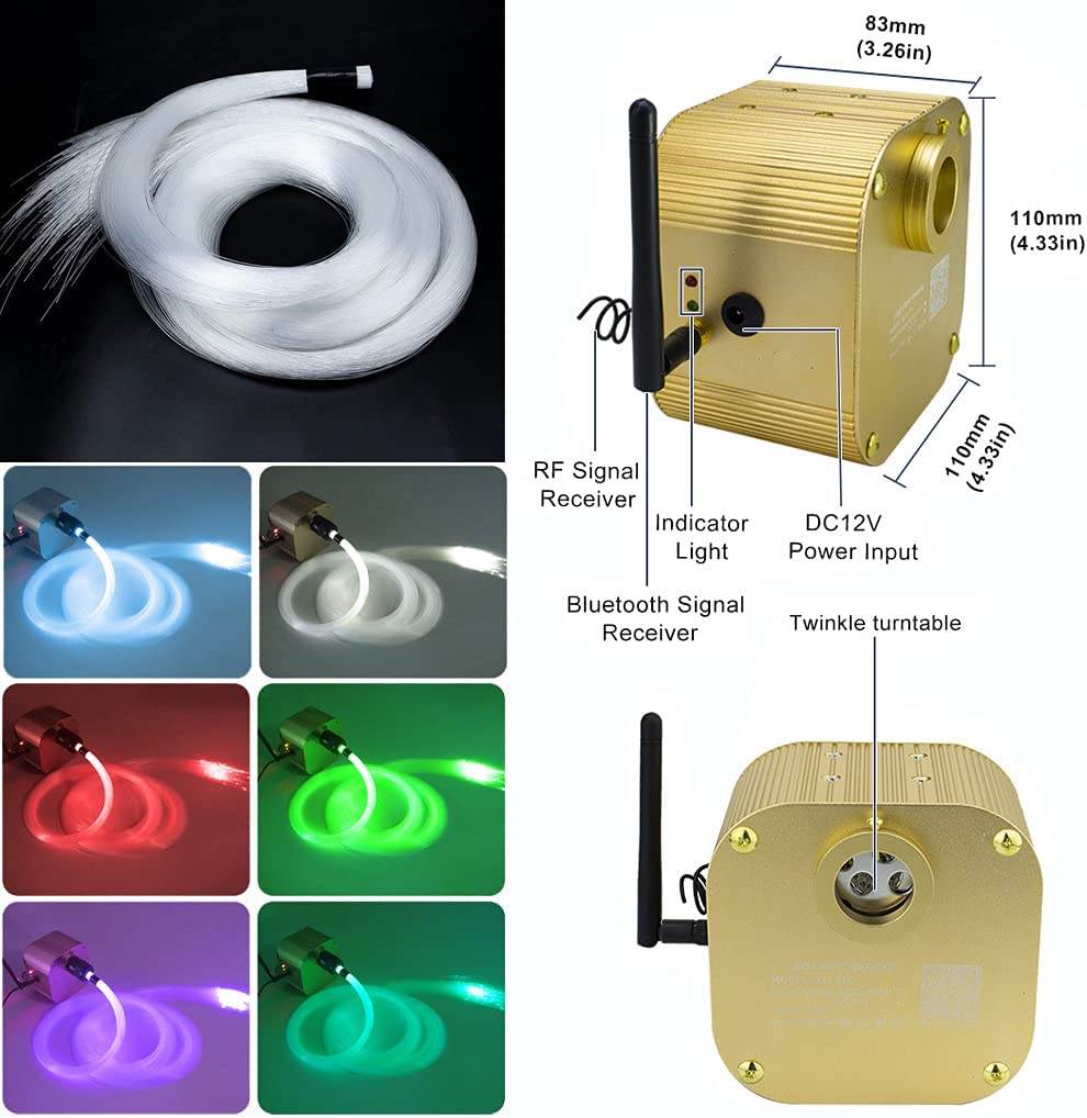 LED fiber optic illuminator for 16W Twinkle RGBW Rolls Royce Starlight Headliner Kit | SanliLED.shop