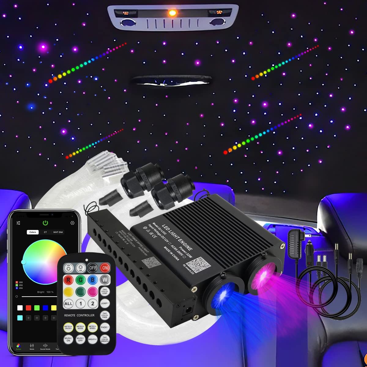 2*16W Dual Color Rolls Royce Star Ceiling Kit with Colorful Shooting Star for Car Truck SUV or Home Theaters | SanliLED.shop