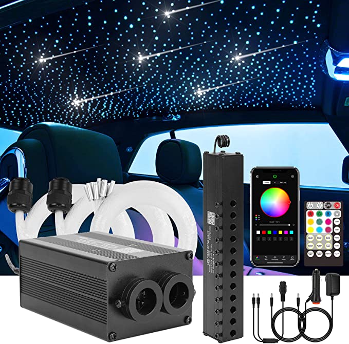  2x6W Twinkle Rolls Royce Star Headliner, RGBW Star Headliner Kit with Shooting Stars | SanliLED.shop