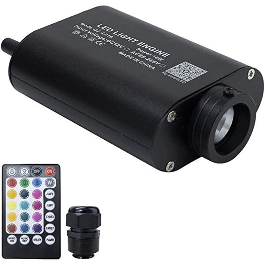 16W RGBW LED Fiber Optic Illuminator for Starlight Headliner Kit with Bluetooth APP & RF Control | SanliLED.shop